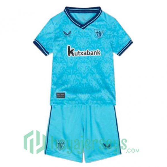 Athletic Bilbao Kids Soccer Jerseys Away Blue 2023/2024