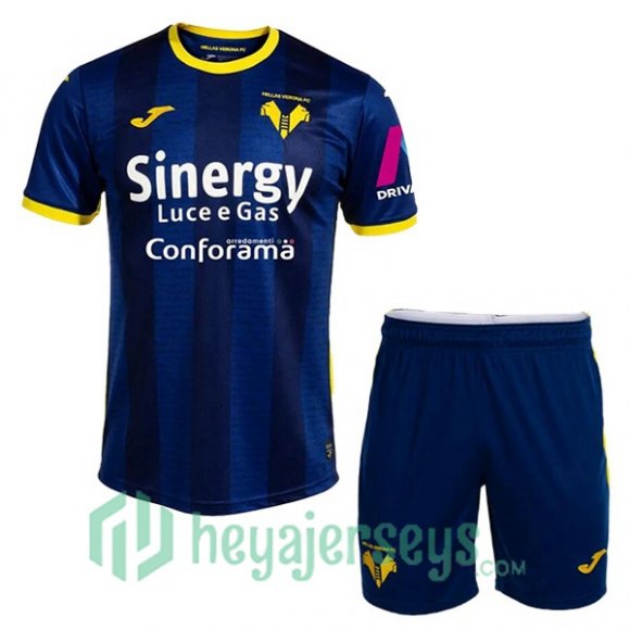 Hellas Verona Kids Soccer Jerseys Home Blue 2023/2024