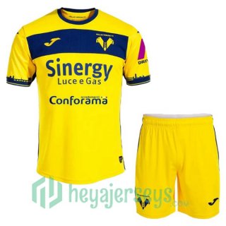 Hellas Verona Kids Soccer Jerseys Away Yellow 2023/2024