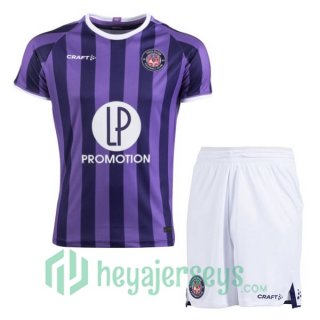 Toulouse Kids Soccer Jerseys Away Purple 2023/2024