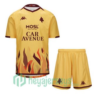 FC Metz Kids Soccer Jerseys Away Yellow 2023/2024