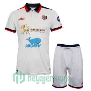 Cagliari Calcio Kids Soccer Jerseys Away White 2023/2024