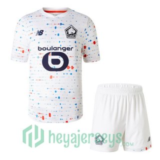 Lille OSC Kids Soccer Jerseys Away White 2023/2024