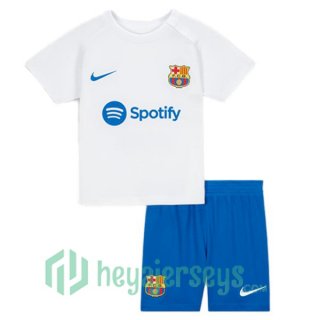 FC Barcelona Kids Soccer Jerseys Away White 2023/2024