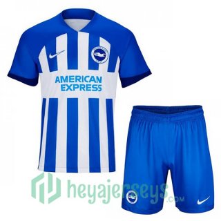 FC Brighton Kids Soccer Jerseys Home Blue White 2023/2024