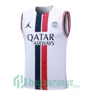 Paris PSG Soccer Vest White 2023/2024