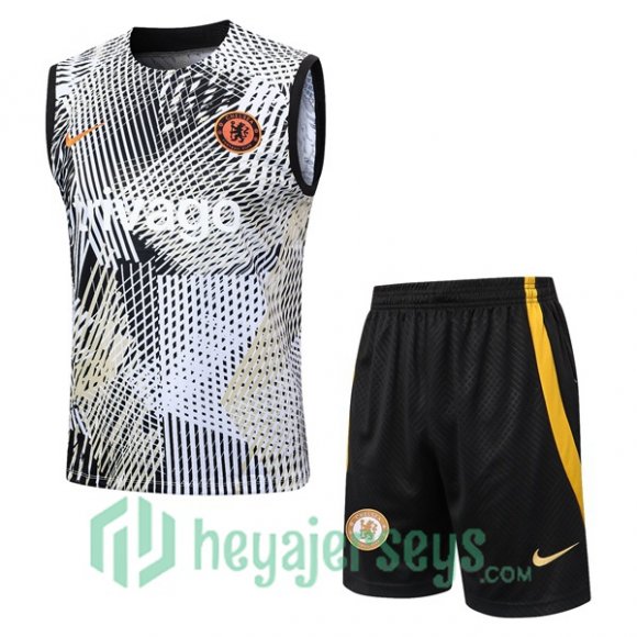 FC Chelsea Soccer Vest + Shorts Black White 2023/2024