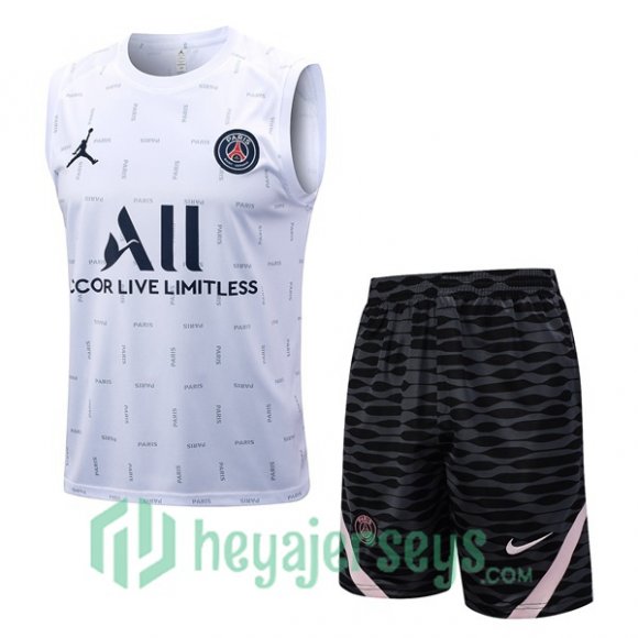 Paris PSG Soccer Vest + Shorts White 2023/2024