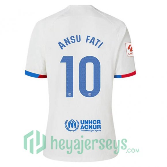 FC Barcelona (ANSU FATI 10) Soccer Jerseys Away White 2023/2024