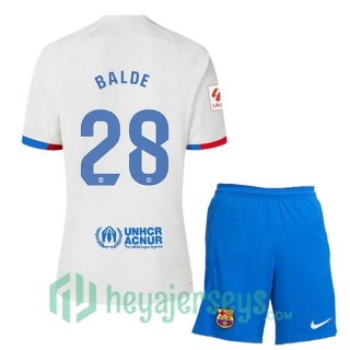 FC Barcelona (BALDE 28) Kids Soccer Jerseys Away White 2023/2024