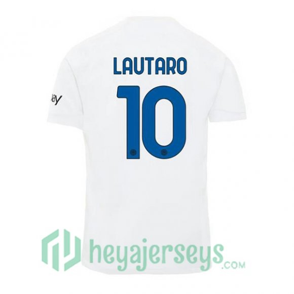 Inter Milan (LAUTARO 10) Soccer Jerseys Away White 2023/2024