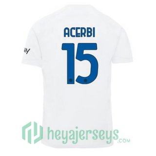 Inter Milan (ACERBI 15) Soccer Jerseys Away White 2023/2024