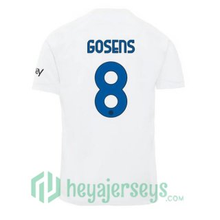 Inter Milan (GOSENS 8) Soccer Jerseys Away White 2023/2024