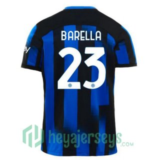 Inter Milan (BARELLA 23) Soccer Jerseys Home Blue 2023/2024