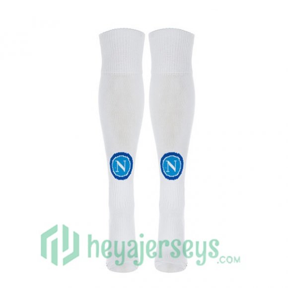 SSC Napoli Soccer Socks Away White 2023/2024