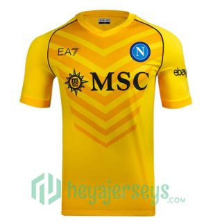 SSC Napoli Soccer Jerseys Goalkeeper Yellow 2023/2024