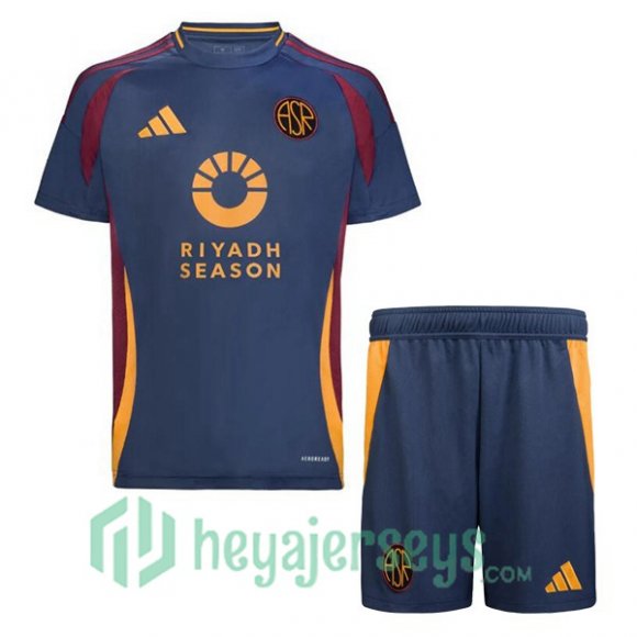 AS Roma Kids Third Soccer Jerseys Blue Royal 2024/2025