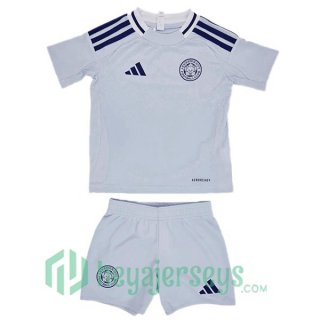 Leicester City Kids Third Soccer Jerseys Gray 2024/2025