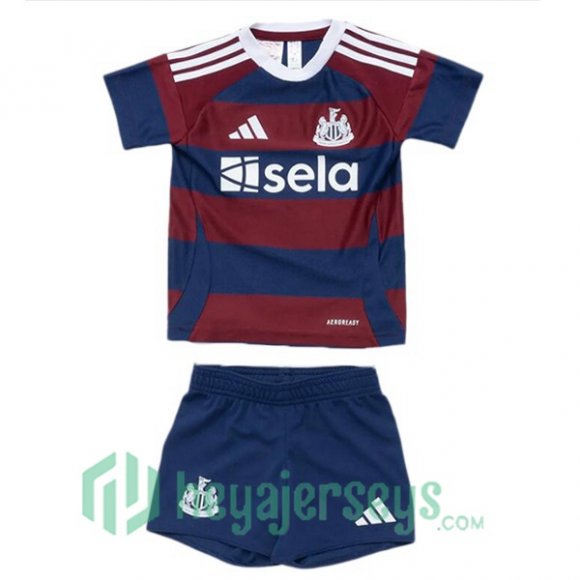 Newcastle United Kids Third Soccer Jerseys Blue Red 2024/2025