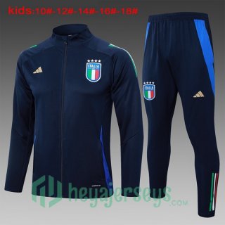 Training Jacket Italy Kids Blue Royal 2024/2025