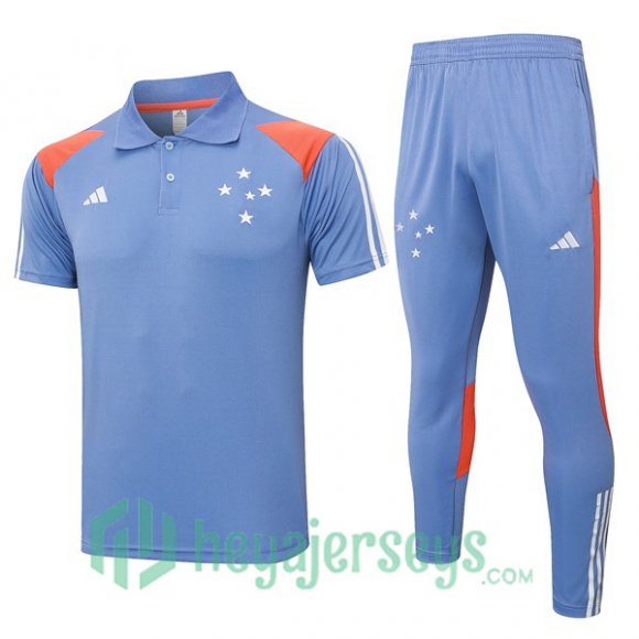 Soccer Polo Cruzeiro EC + Pants Gray 2024/2025