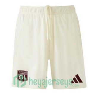 Olympique Lyon Third Soccer Shorts Yellow 2024/2025