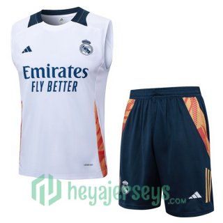 Soccer Vest Real Madrid + Shorts White 2024/2025