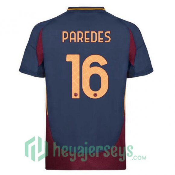 AS Roma (PAREDES 16) Third Soccer Jerseys Blue Royal 2024/2025