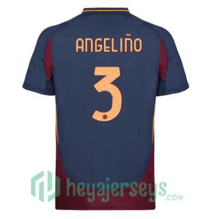 AS Roma (ANGELIÑO 3) Third Soccer Jerseys Blue Royal 2024/2025