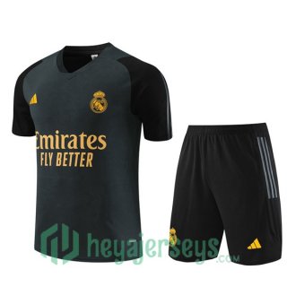 Real Madrid Training T-Shirts + Shorts Gray 2023/2024