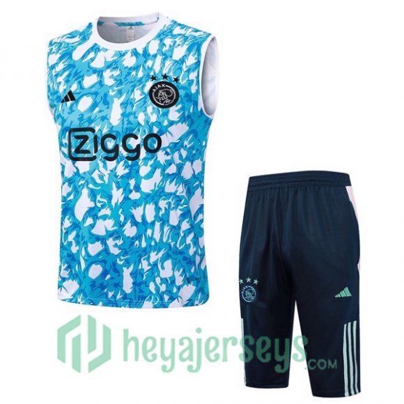 AFC Ajax Soccer Vest + Shorts Blue 2023/2024