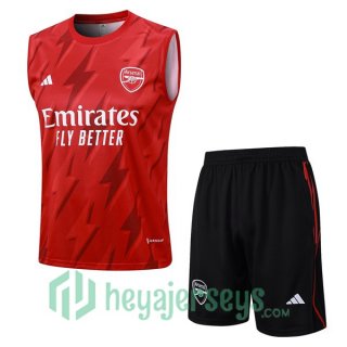 Arsenal Soccer Vest + Shorts Red 2023/2024
