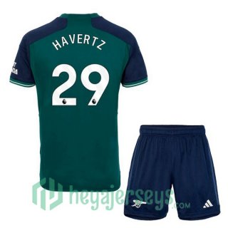 Arsenal (HAGreenZ 29) Kids Third Soccer Jerseys Green 2023/2024