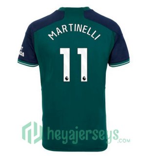 Arsenal (MARTINELLI 11) Third Soccer Jerseys Green 2023/2024