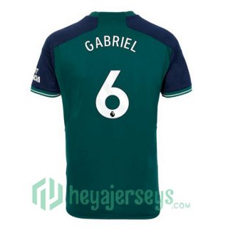 Arsenal (GABRIEL 6) Third Soccer Jerseys Green 2023/2024