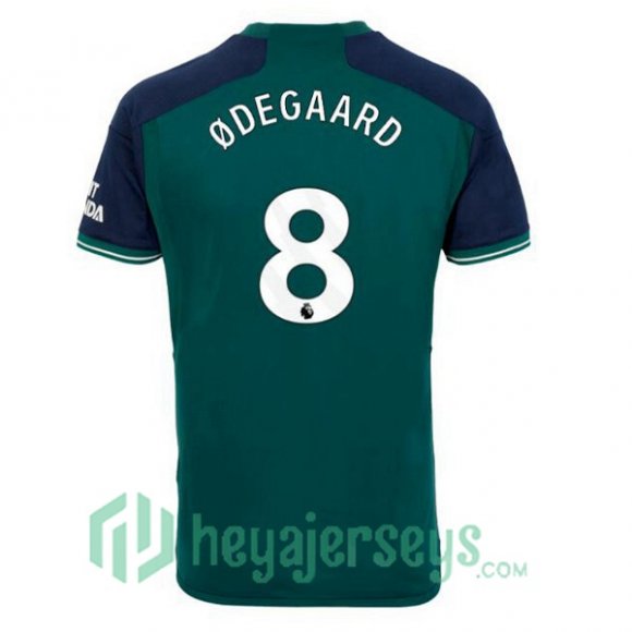 Arsenal (ØDEGAARD 8) Third Soccer Jerseys Green 2023/2024