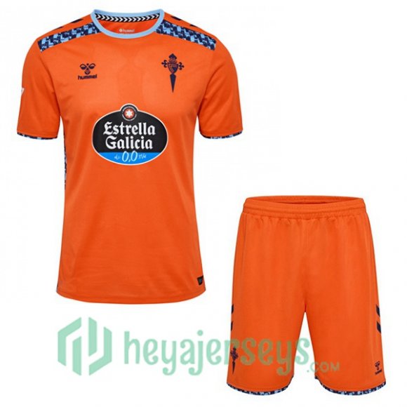 Celta Vigo Kids Third Soccer Jerseys Orange 2024/2025