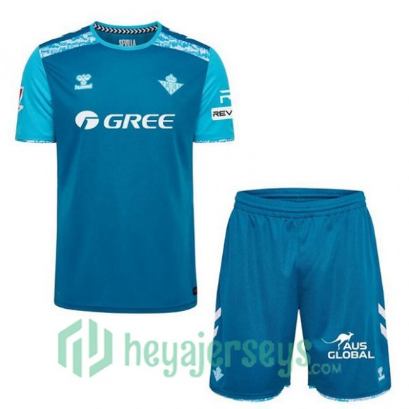 Real Betis Kids Third Soccer Jerseys Blue 2024/2025