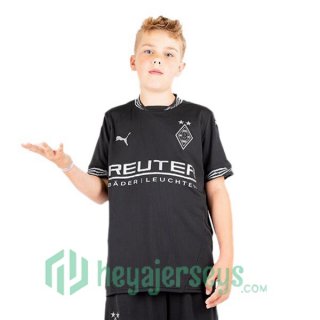 Monchengladbach Kids Third Soccer Jerseys Black 2024/2025