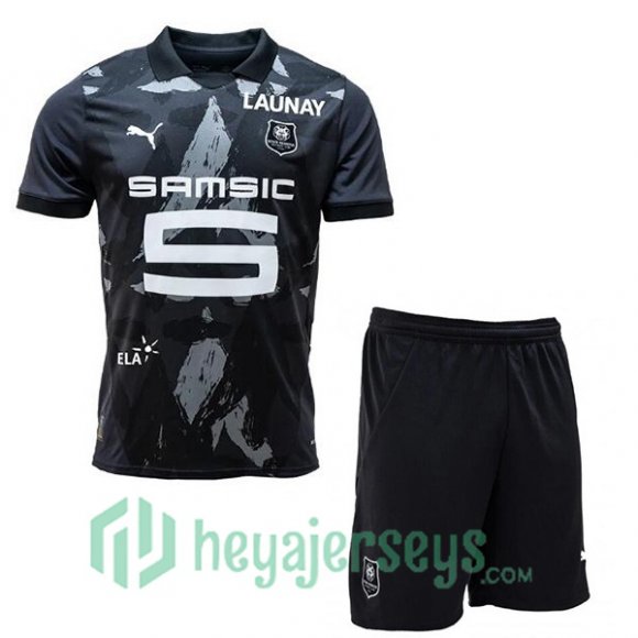 Stade Rennais Kids Third Soccer Jerseys Black 2024/2025