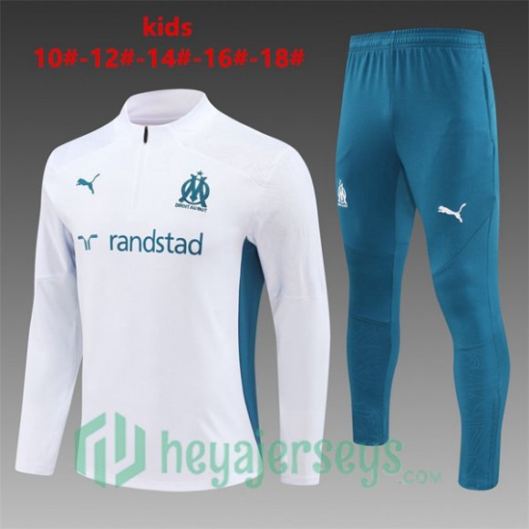 Tracksuit Olympique Marseille Kids White 2024/2025