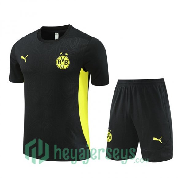 Borussia Dortmund Training T-Shirts + Shorts Black 2024/2025