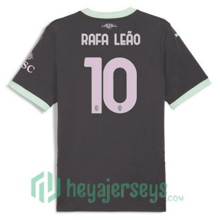 AC Milan (Rafa Leão 10) Third Soccer Jerseys Black 2024/2025