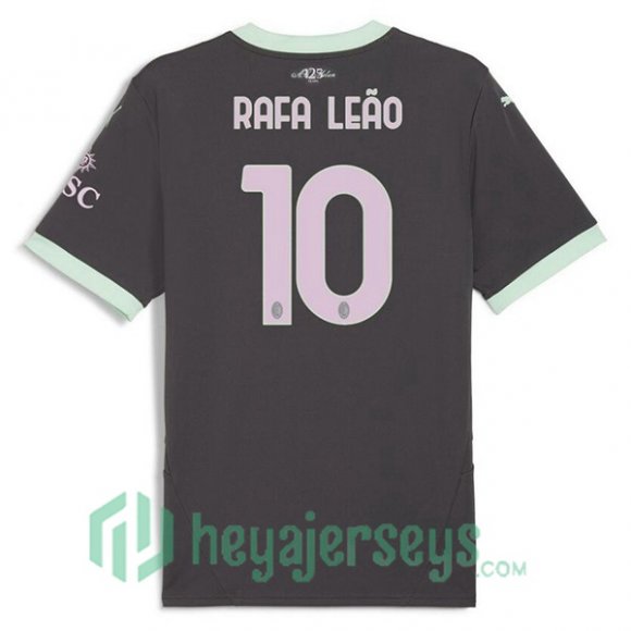 AC Milan (Rafa Leão 10) Third Soccer Jerseys Black 2024/2025