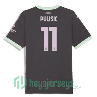 AC Milan (Pulisic 11) Third Soccer Jerseys Black 2024/2025