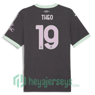 AC Milan (THEO 19) Third Soccer Jerseys Black 2024/2025