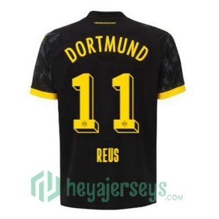Dortmund BVB (Reus 11) Away Soccer Jerseys Black 2023/2024