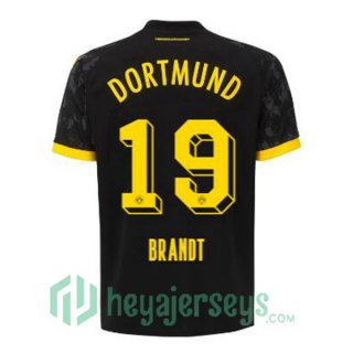 Dortmund BVB (Brandt 19) Away Soccer Jerseys Black 2023/2024