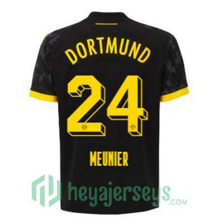 Dortmund BVB (Meunier 24) Away Soccer Jerseys Black 2023/2024