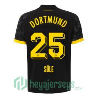 Dortmund BVB (Süle 25) Away Soccer Jerseys Black 2023/2024